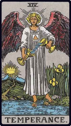 Temperance tarot card, Rider-Waite-Smith
