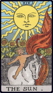 The Sun tarot card, Rider-Waite-Smith