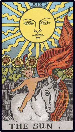 The Sun tarot card, Rider-Waite-Smith