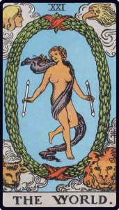 The World tarot card, Rider-Waite-Smith