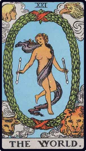 The World tarot card, Rider-Waite-Smith