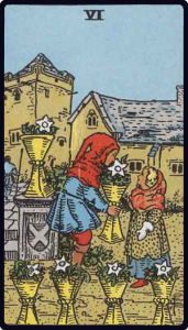 Six of Cups tarot card, Rider-Waite-Smith