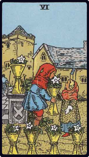 Six of Cups tarot card, Rider-Waite-Smith