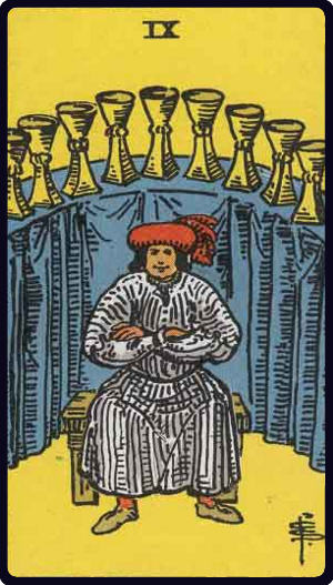 Nine of Cups tarot card, Rider-Waite-Smith