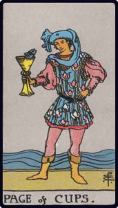 Page of Cups tarot card, Rider-Waite-Smith