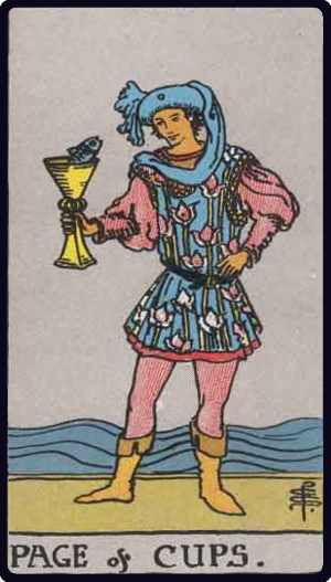 Page of Cups tarot card, Rider-Waite-Smith