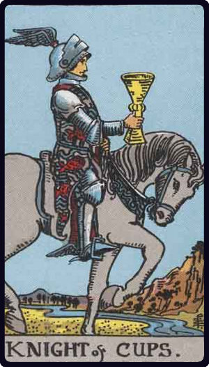 Knight of Cups tarot card, Rider-Waite-Smith