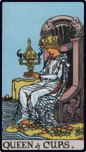 Queen of Cups tarot card, Rider-Waite-Smith