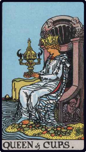 Queen of Cups tarot card, Rider-Waite-Smith