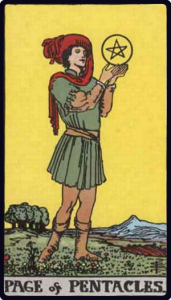 Page of Pentacles tarot card, Rider-Waite-Smith