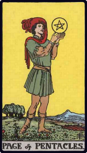 Page of Pentacles tarot card, Rider-Waite-Smith