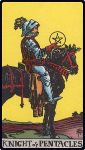 Knight of Pentacles tarot card, Rider-Waite-Smith