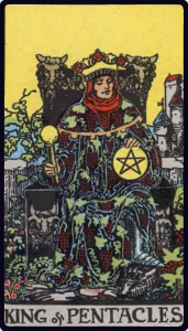 King of Pentacles tarot card, Rider-Waite-Smith