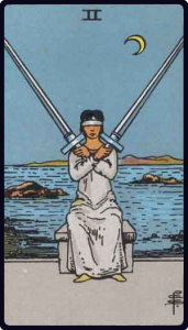Two of Swords tarot card, Rider-Waite-Smith