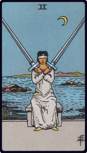 Two of Swords tarot card, Rider-Waite-Smith