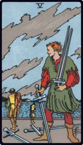 Five of Swords tarot card, Rider-Waite-Smith