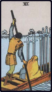 Six of Swords tarot card, Rider-Waite-Smith