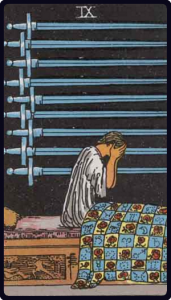 Nine of Swords tarot card, Rider-Waite-Smith
