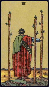 Three of Wands tarot card, Rider-Waite-Smith