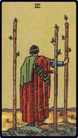 Three of Wands tarot card, Rider-Waite-Smith