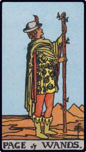 Page of Wands tarot card, Rider-Waite-Smith