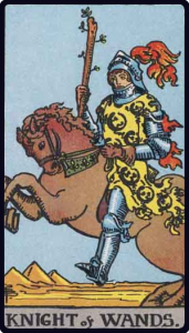 Knight of Wands tarot card, Rider-Waite-Smith