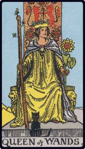 Queen of Wands tarot card, Rider-Waite-Smith